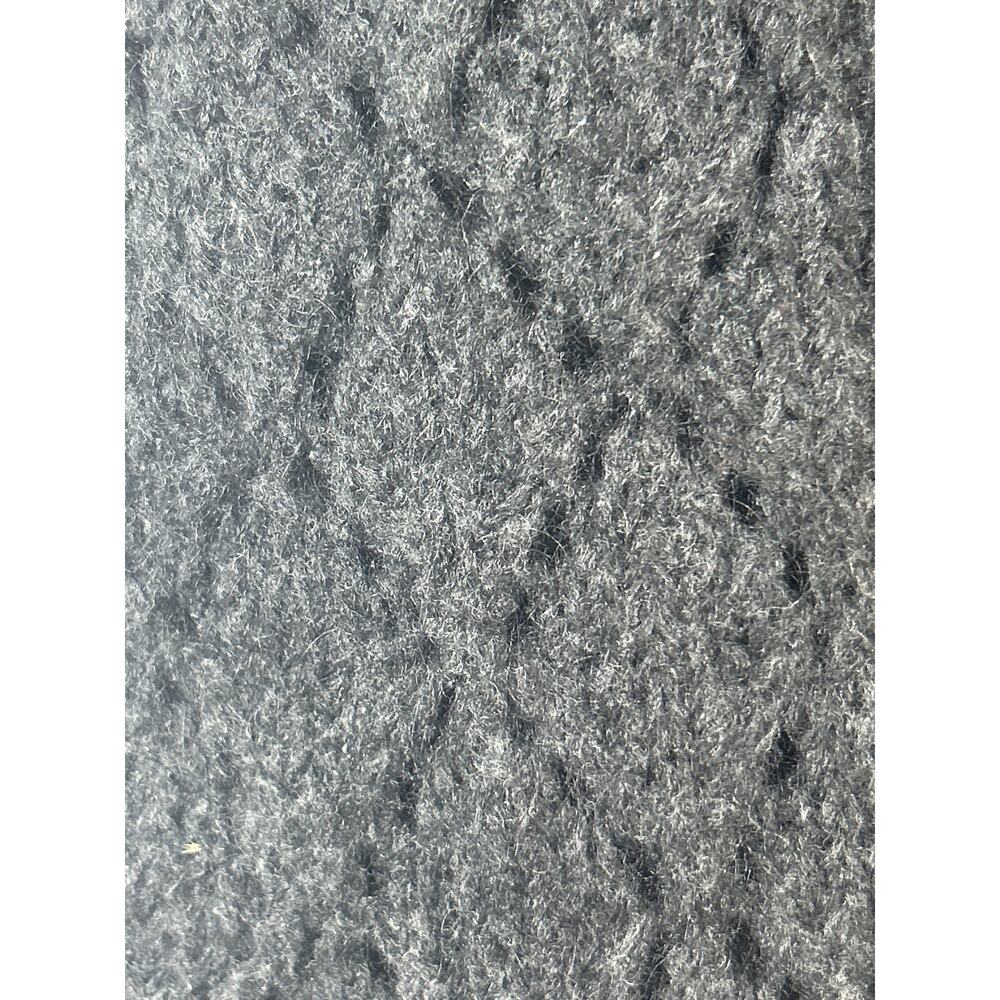 Eddie Bauer Sweater Vest Small Gray Hand Knit Open Mohair Blend Chunky Long - Picture 4 of 12